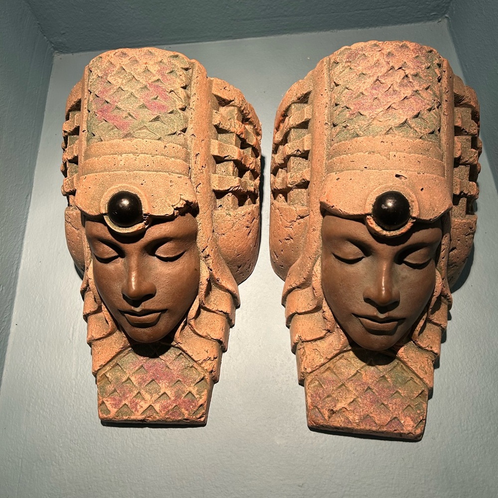 14x9” each pair of hanging sculptures.